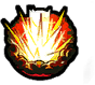 Automatically explodes, attacking in range (can be knocked down)