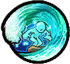 Surfing creates a wave that sweeps the opponent forward (press D key)