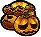 Throw a pumpkin and place it on the opponent's head