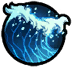 Summon a powerful tidal wave to attack (D-tap after launch)