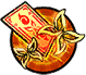 Throw the talisman diagonally and then throw it again in a fan shape