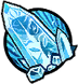 A large sword-shaped ice bursts out of the ground and freezes the target.