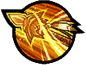 Throws spear in a straight line, pushing the target away