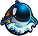 Spinning attack with anchor on the ground (D key - Summon dolphin)
