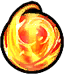 Strikes by raising a curtain of fire twice.