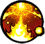 Fires fireballs in six directions