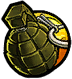 Throw a grenade forward (D key - additional throw)
