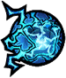 Continuously releases electricity at a certain distance in front.