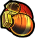 Throw a grenade while backstepping