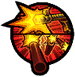 Throws dynamite after 9 shots (Throw: Attack key)