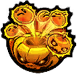 Summon a burning pumpkin in front and sprinkle pumpkins