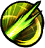 Continuously slashes enemies within range
