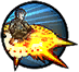 Fires bullets while spinning in place