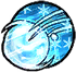 Skiing and throwing snowballs forward (A: jump, S: end)
