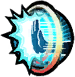 Attacks by hitting the opponent and blowing them away