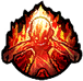 Makes the target that hits you into a state of flames