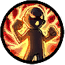 Increased attack power and flame effect when hitting successfully (standing delay)