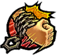 A powerful attack with the arm while running