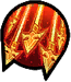 Changes weapon to a bow and fires multiple fire arrows.